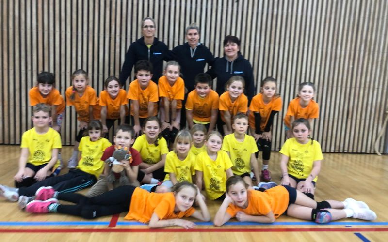 Přípravka bojovala na krajském turnaji v barevném minivolejbale