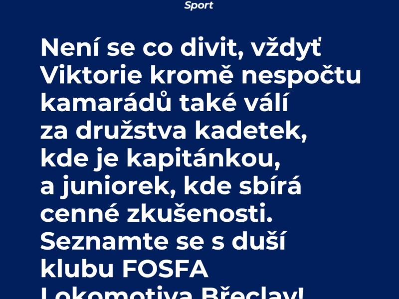 Viktorie Wozarová -  FOSFA Sport Awards 2024 byla oceněna a jmenována ambasadorkou hodnoty PŘÁTELSTVÍ pro rok 2025