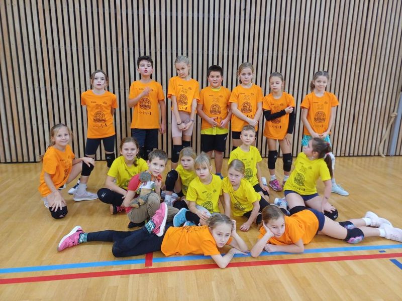 Přípravka bojovala na krajském turnaji v barevném minivolejbale